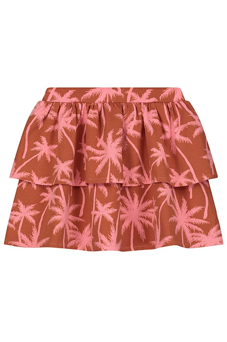 GIRLS NOSARA SKIRT VACATION PALM SPICE ROUTE BROWN 6