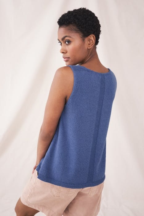 TALLULAH KNIT VEST MID BLUE 2