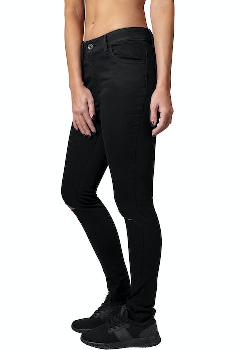 LADIES CUT KNEE PANTS BLACK 5