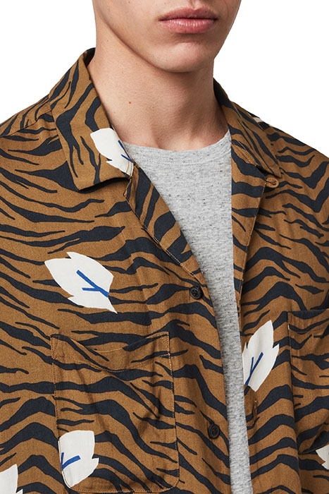 LAZARO SS SHIRT ORANGE/JET BLACK 6