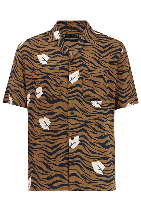 LAZARO SS SHIRT ORANGE/JET BLACK 1