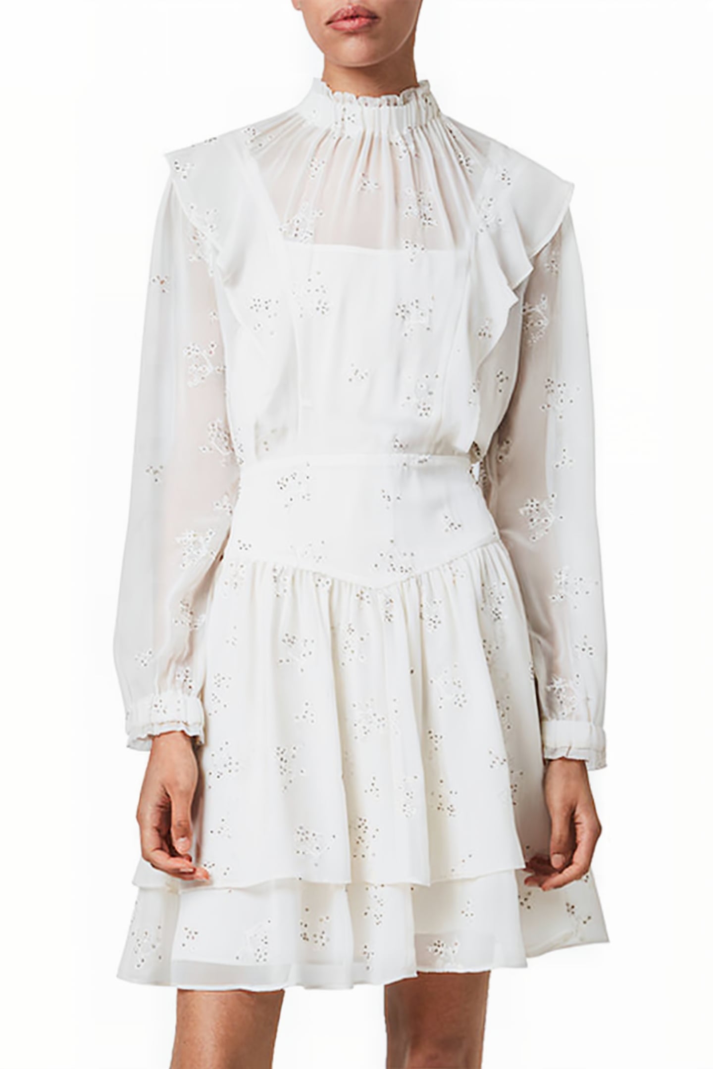 AISLYN DITSY DRESS CHALK WHITE 1