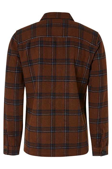 OVERSHIRT BUTTON CLOSURE CHECK WITH WOOL CAMEL 6