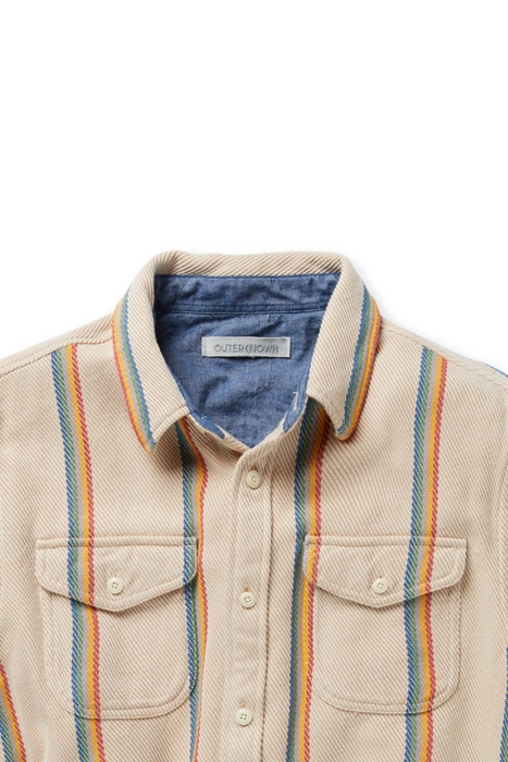 BLANKET SHIRT WHEAT RAINBOW STRIPE 3
