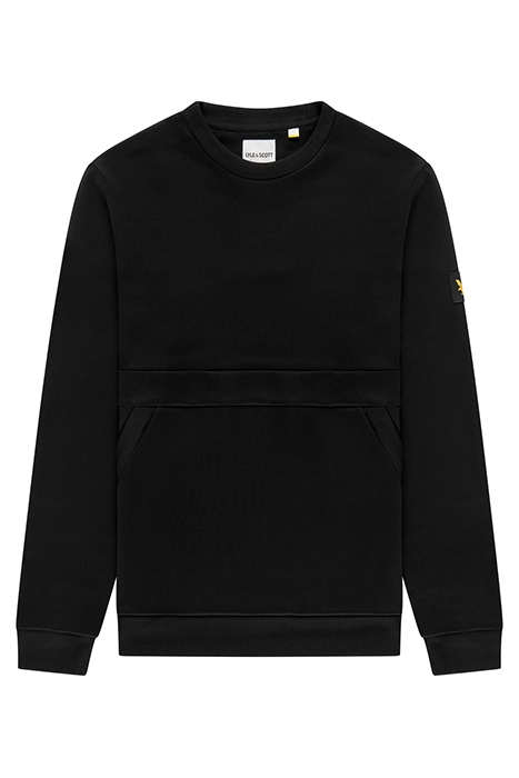 ZIP POCKET SWEATSHIRT JET BLACK 5