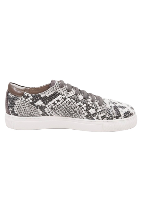 JADA LEATHER LACE UP TRAINERS GREY MULTI 1