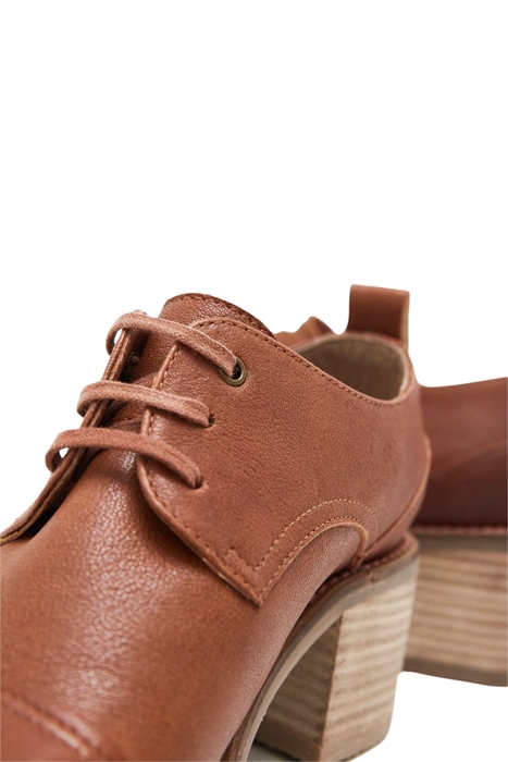 CHUNKY LACE UP SHOE BOOT MID TAN 4
