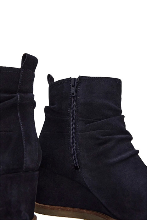 RUCHED WEDGE ANKLE BOOT DARK NAVY 4