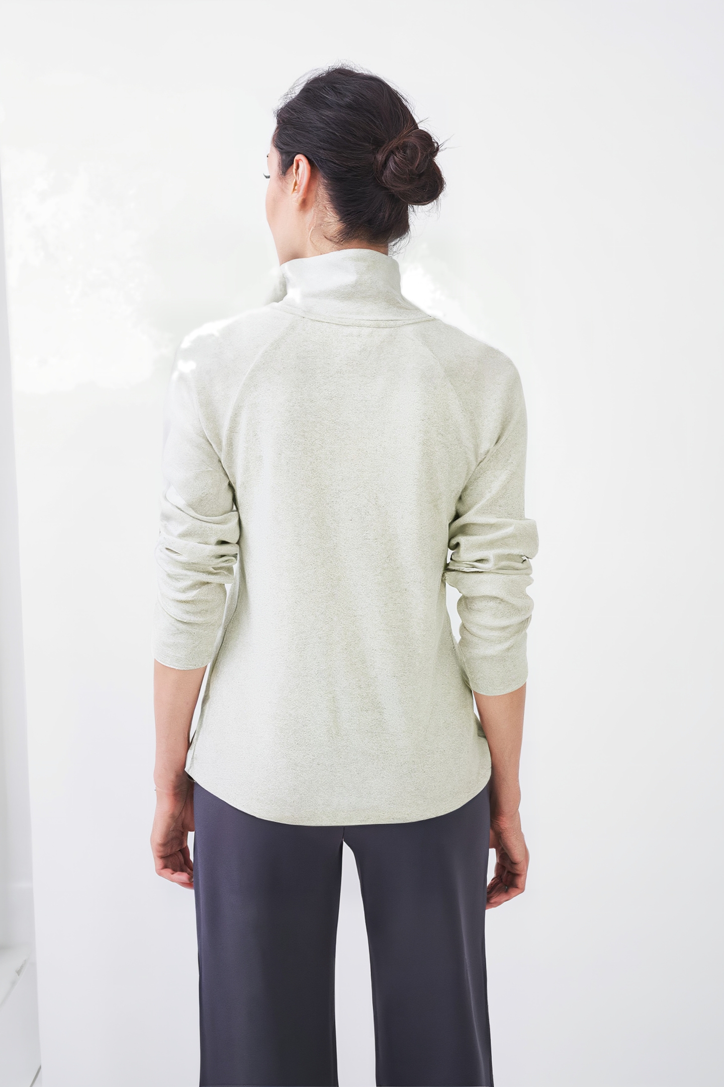 BILLY BUTTON THROUGH ROLL NECK GREY MARL 2