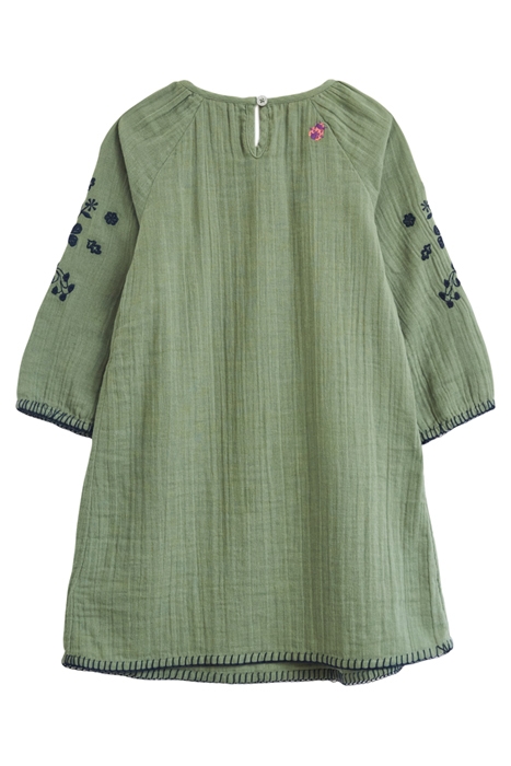 ELLA SMOCKED DRESS GREEN PRINT 2