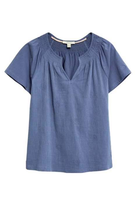 LUELLA EMBROIDERED TOP MID BLUE 1