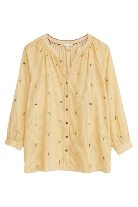 IDA COTTON EMBROIDERED SHIRT CHARTREUSE MULTI 1