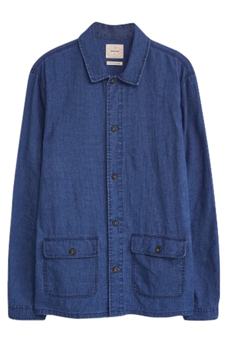 INDIGO MICROCHECK OVERSHIRT INDIGO BLUE 1
