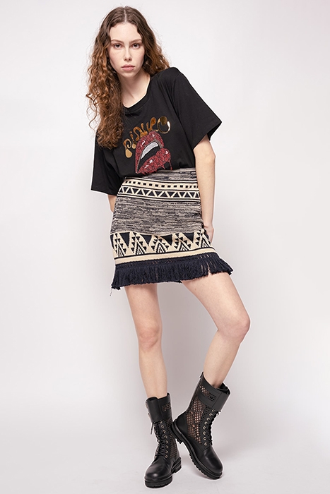 ALMONTE GONNA RECYCLED STUOIA NAVY BLUE/ECRU 4