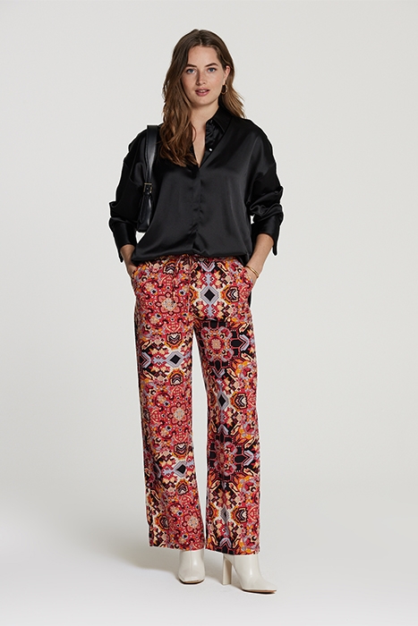 LADIES MONACO TROUSERS BOHO AZTEC OLD RED 3