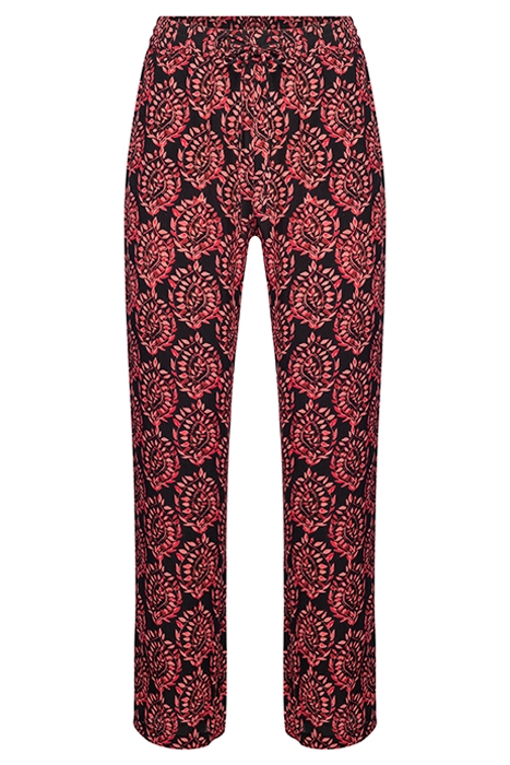 LADIES MONACO TROUSERS PEACOCK LEAF WINE RED 3