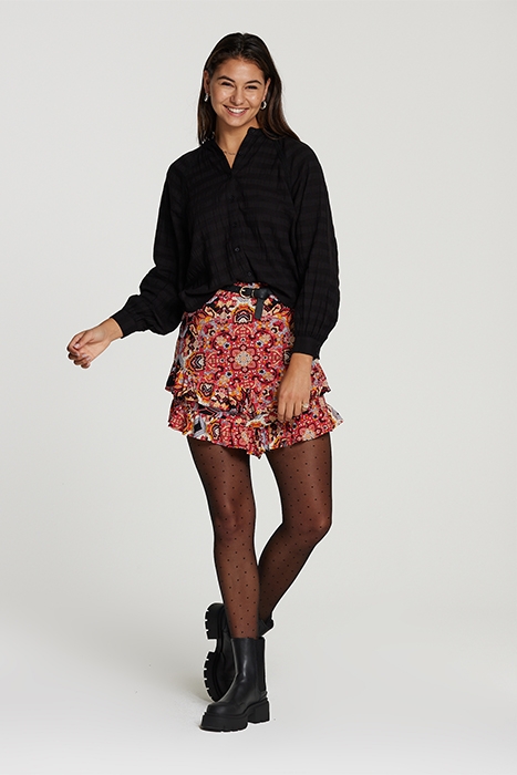 LADIES BOLOGNA SKIRT BOHO AZTEC OLD RED 2