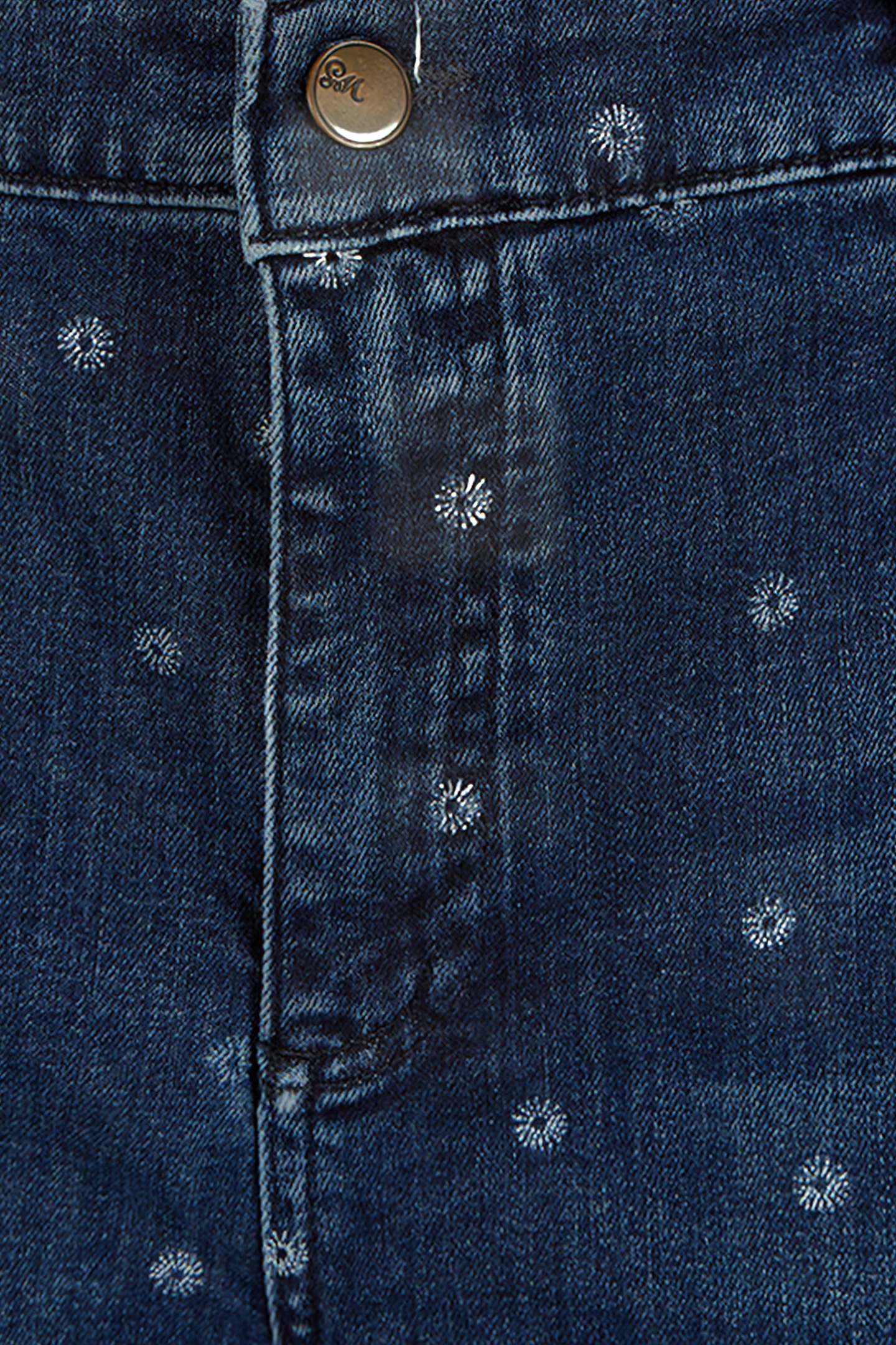 STRAIGHT PRINTED CROP LIGHT DENIM 3