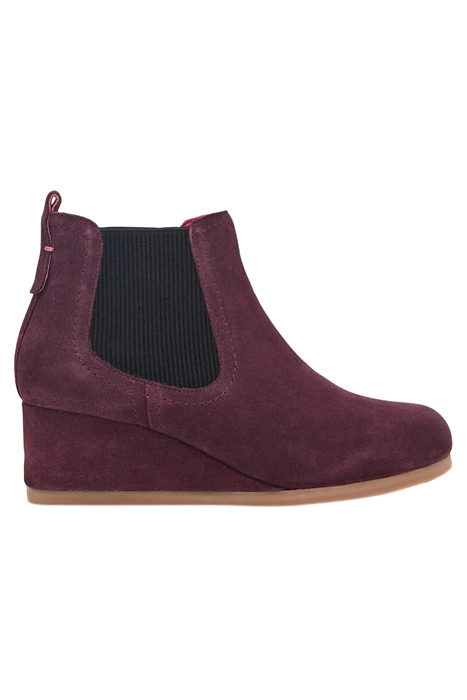 IY SUEDE WEDGE BOOT DK PLUM 1