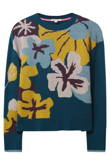 BELONGING FLORAL JUMPER TEAL MULTI 1