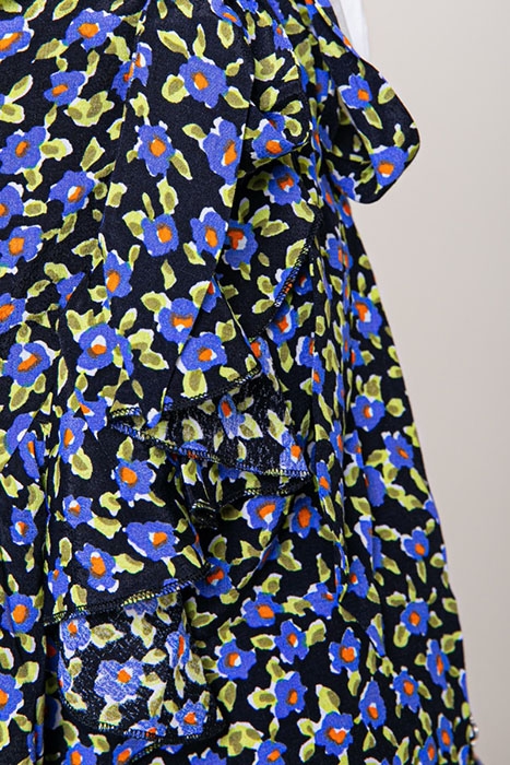 SHELBY FLOWER MINI WRAP SKIRT PURPLE 6