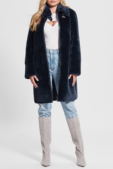 MARCIANO BY GUESS FLORA REVERSIBLE COA SECRET BLUE 3