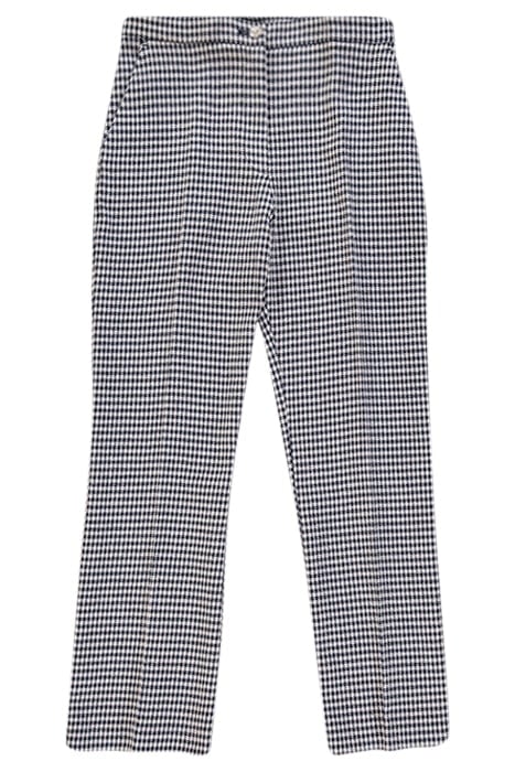 GAIO 4 PANTALONE VICHY STRETCH NAVY/ECRU 3