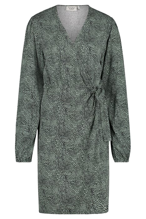 MIA DRESS L/S GREY GREEN ANIMAL 1