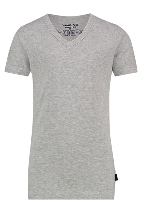 SHORT SLEEVE V NECK TS BOYS GREY MELE 1
