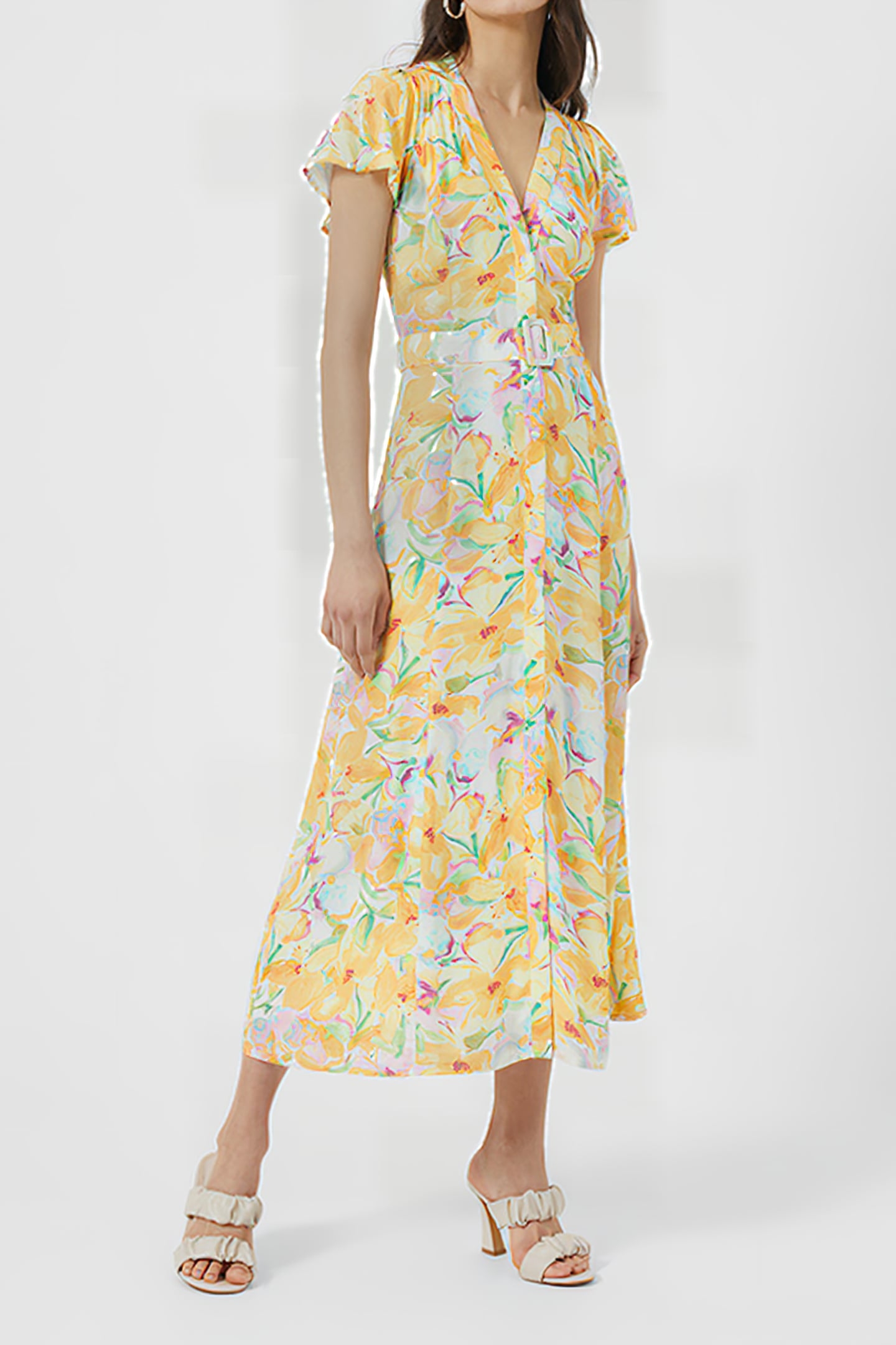 ISADORA DELPHINE S/S MAXI DRES GOLDEN GLAZE/CHLKPIN 1