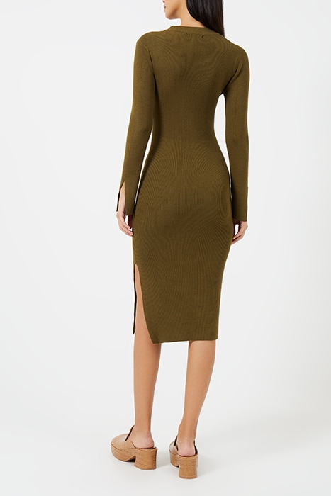 TURTLE RIB DRESS MID KHAKI 3