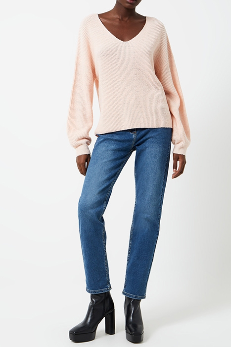 MOSSY V NECK KNIT SOFT PINK 3