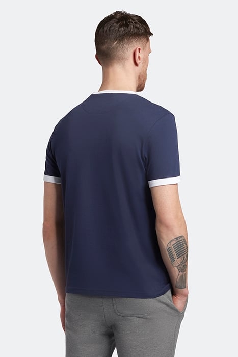 RINGER T-SHIRT NAVY/WHITE 2