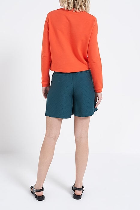 SEA GREEN JACQUARD POLKA DOT SHORTS 2