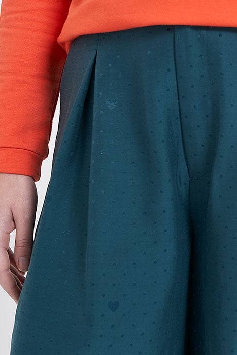 SEA GREEN JACQUARD POLKA DOT SHORTS 5