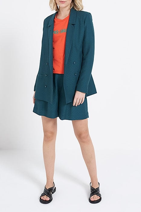 SEA GREEN JACQUARD POLKA DOT SHORTS 4