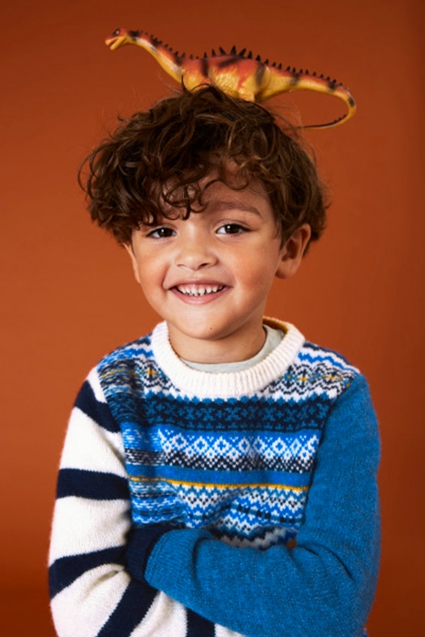 MINI ME FAIRISLE JUMPER NAVY MULTI 4