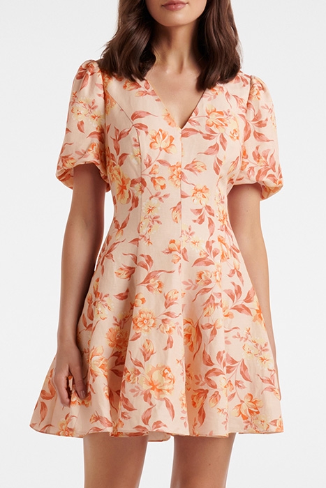 VIOLET FIT AND FLARE MINI DUSTED MONTEBELLO FLORAL 1