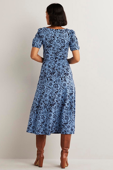 SHORT SLEEVE JERSEY MIDI DRESS BLU 3