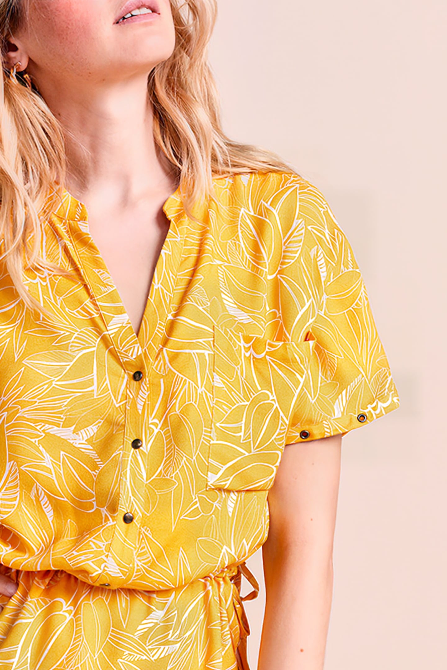 RANGOON - HONEY DRESS WITH VEGETABLE PRINT HONEY 4