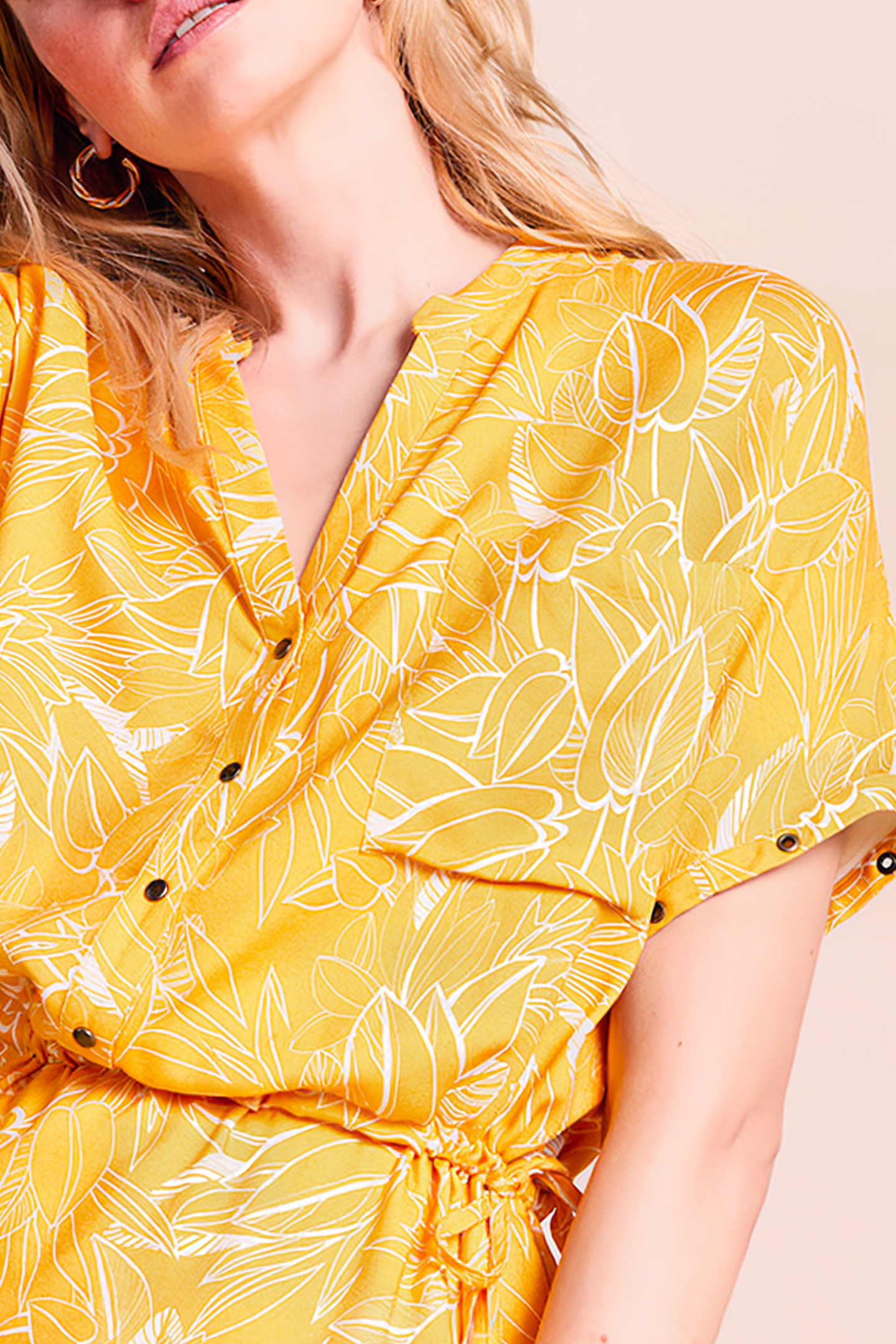 RANGOON - HONEY DRESS WITH VEGETABLE PRINT HONEY 5