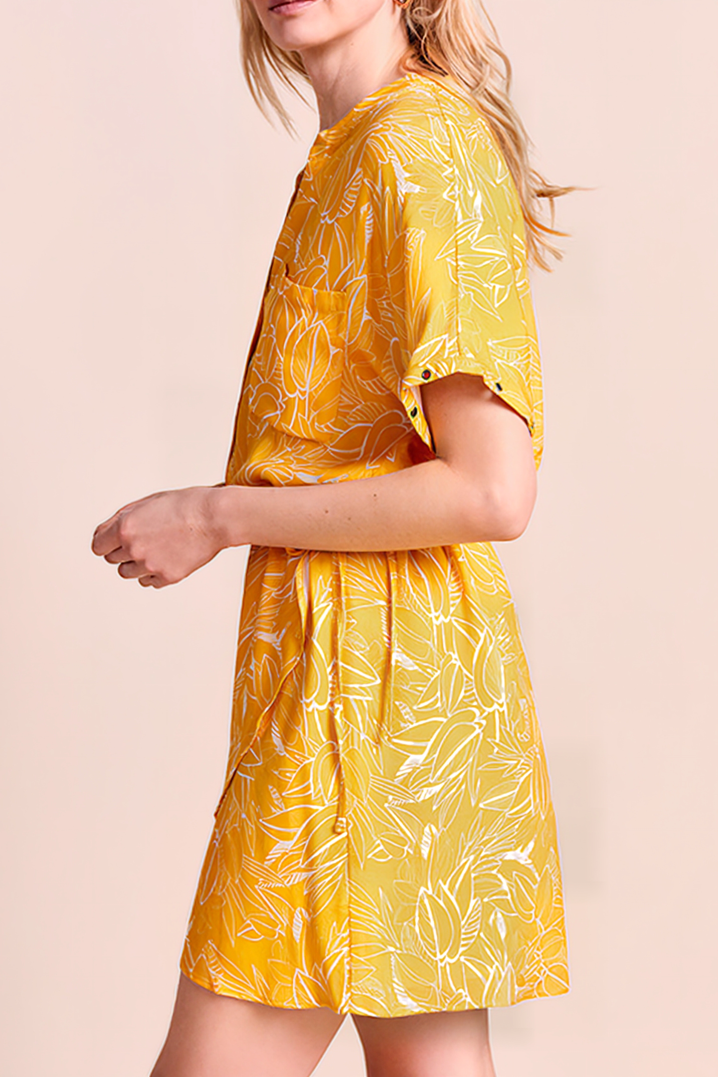 RANGOON - HONEY DRESS WITH VEGETABLE PRINT HONEY 3