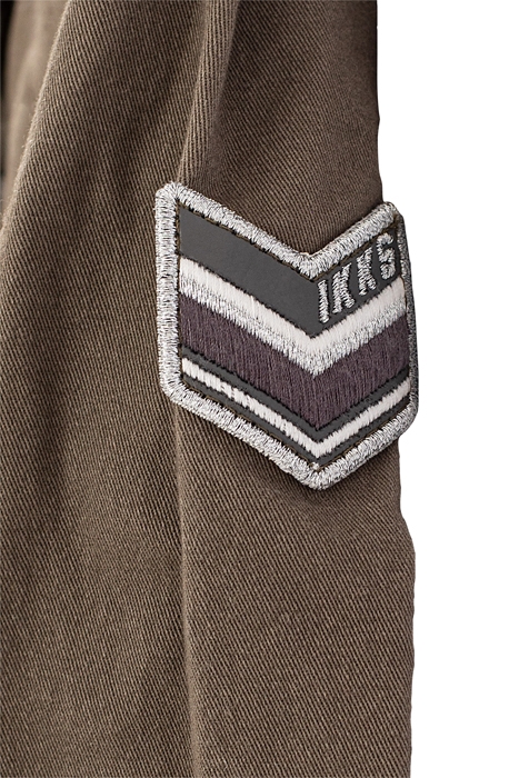 GIRLS’ KHAKI PARKA WITH DETACHABLE HOOD & EMBROIDERED BACK 5