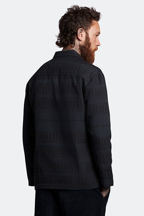 GRID OVERSHIRT DARK NAVY/JET BLACK 2