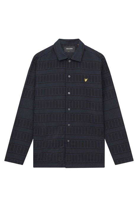GRID OVERSHIRT DARK NAVY/JET BLACK 5