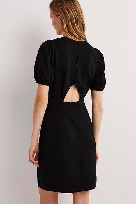 CUT OUT JERSEY MINI DRESS BLK 3