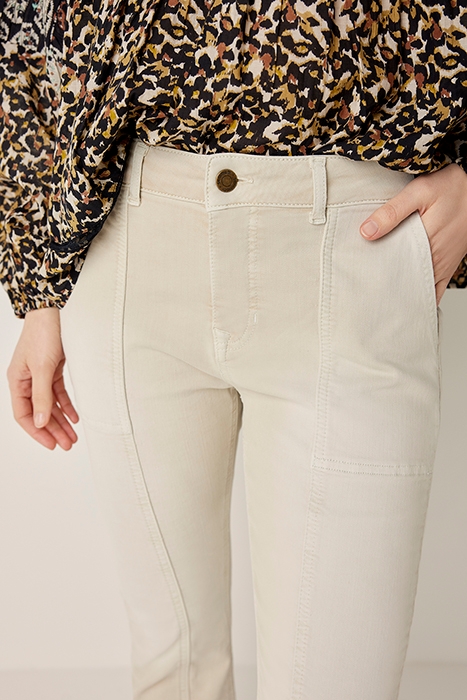 BOOTCUT CROPPED PANT SLUBBY STRETCH TWILL WHITES WHITES 3