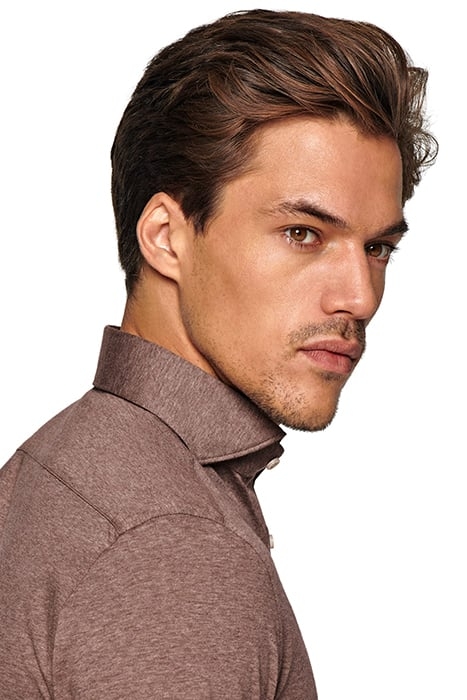 Knitted taupe popover 39 purple line casual ESF knit 7