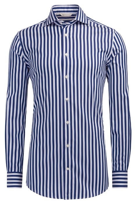 NAVY STRIPED TWILL EXTRA SLIM FIT SHIRT 2