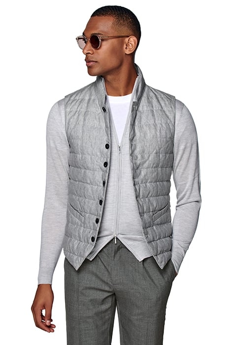 LIGHT GREY DOWN VEST 1